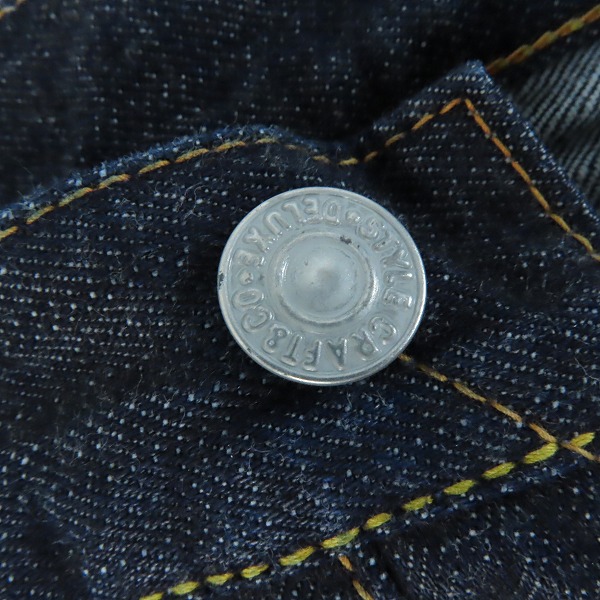 実際に弊社で買取させて頂いたEVISU/エヴィス 道楽/カモメ プリント ボタンフライ デニムパンツ/38×35の画像 7枚目