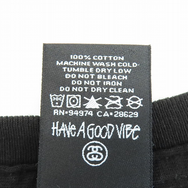 実際に弊社で買取させて頂いた STUSSY/ステューシー GLOBAL ROOTS プリントTシャツ 半袖カットソー ブラック Mの画像 3枚目