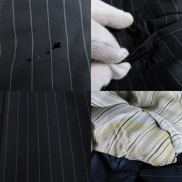 実際に弊社で買取させて頂いたGIORGIO ARMANI/ジョルジオアルマーニ セットアップ スーツ ストライプ ジャケット/パンツ 50の画像 7枚目
