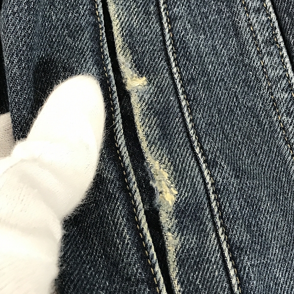 実際に弊社で買取させて頂いたDIESEL BLACK GOLD/ディーゼル ブラックゴールド デニムジャケット/44の画像 7枚目