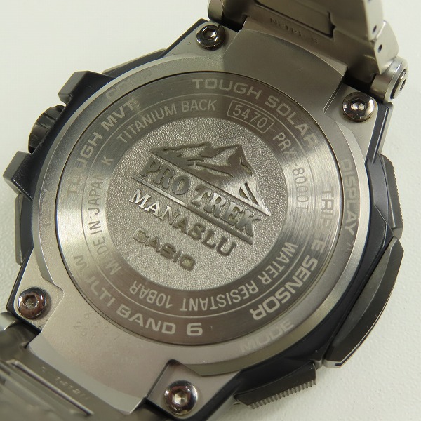 実際に弊社で買取させて頂いたCASIO/カシオ PROTREK/プロトレック MANASLU/マナスル ソーラー PRX-8000T-7AJFの画像 4枚目