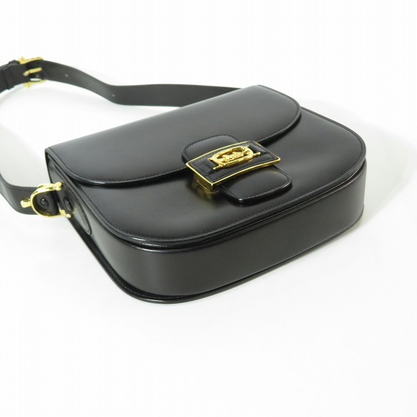 実際に弊社で買取させて頂いたCELINE/セリーヌ オールド 馬車金具 レザーショルダーバッグの画像 3枚目