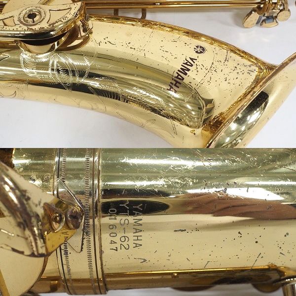 実際に弊社で買取させて頂いた★YAMAHA/ヤマハ テナーサックス YTS-62 初代モデル 彫刻有り ハードケース付 の画像 3枚目