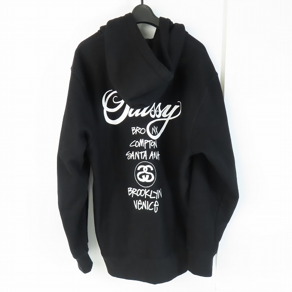 実際に弊社で買取させて頂いたSTUSSY/ステューシー BASIC STUSSY ZIP HOODIE ロゴプリント ジップアップパーカー 1974649/Lの画像 1枚目