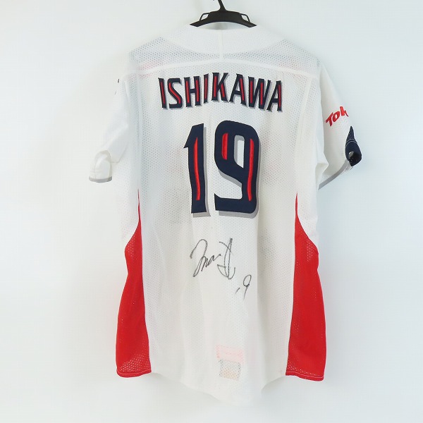 実際に弊社で買取させて頂いた(1)ZETT×BEAMS/ゼット×ビームス 東京ヤクルトスワローズ レプリカユニフォーム #19 石川雅規 YSRP2/フリー（XL）の画像 1枚目