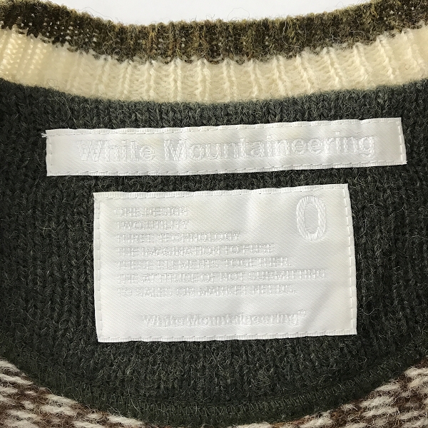 実際に弊社で買取させて頂いたWHITE MOUNTAINEERING/ホワイトマウンテニアリング カーディガンウール/総柄/WM1373617/0の画像 2枚目