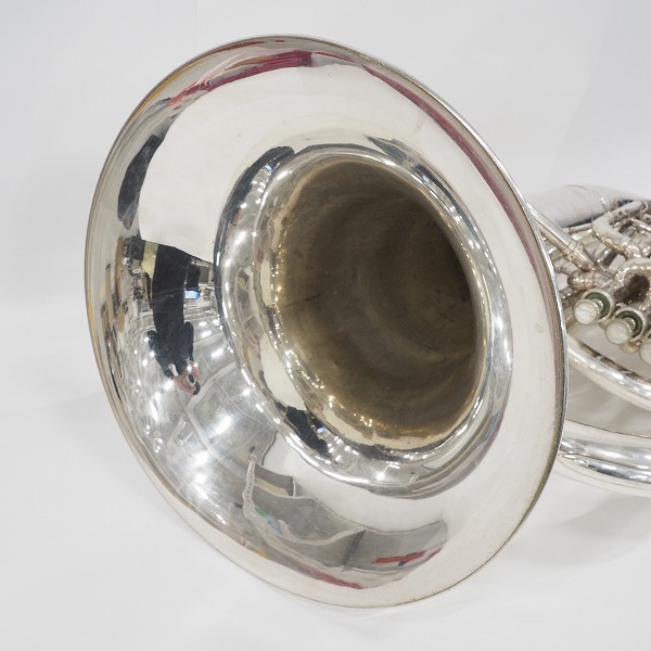 実際に弊社で買取させて頂いた★【ジャンク】YAMAHA/ヤマハ YEB-631S チューバ 銀メッキ仕上げ ハードケース付の画像 3枚目