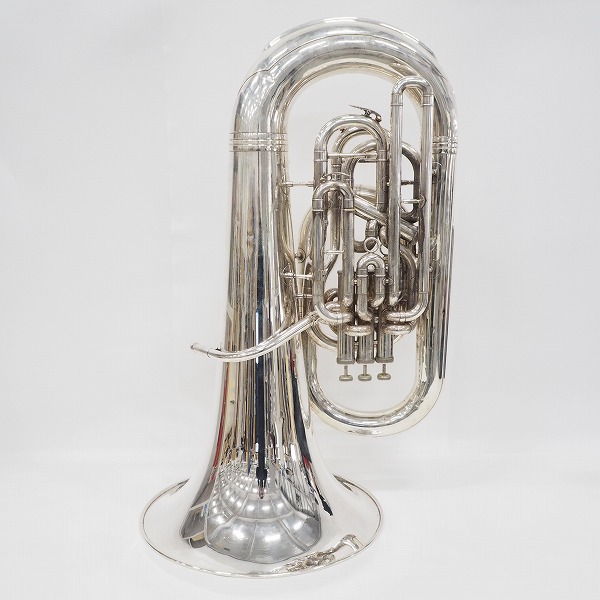 実際に弊社で買取させて頂いた★【ジャンク】YAMAHA/ヤマハ YEB-631S チューバ 銀メッキ仕上げ ハードケース付の画像 1枚目