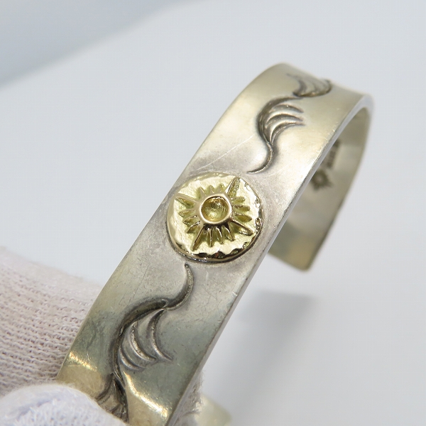 実際に弊社で買取させて頂いたARIZONA FREEDOM/アリゾナフリーダム K18付き 太陽神 バングルの画像 8枚目