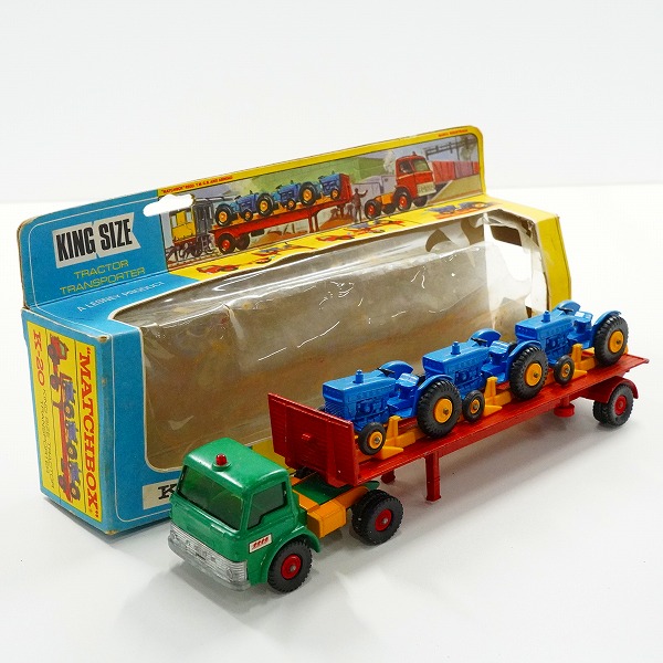 実際に弊社で買取させて頂いたMATCHBOX/マッチボックス K-20 KING SIZE TRACTOR TRANSPORTER/トラクタートランスポーター ミニカー
