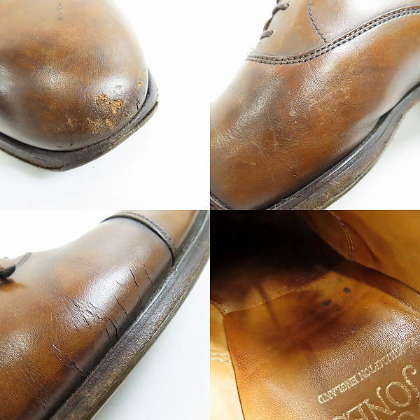 実際に弊社で買取させて頂いたCROCKETT&JONES/クロケット&ジョーンズ CONNAUGHT/コノート ストレートチップ レザー シューズ 7742/7Eの画像 6枚目