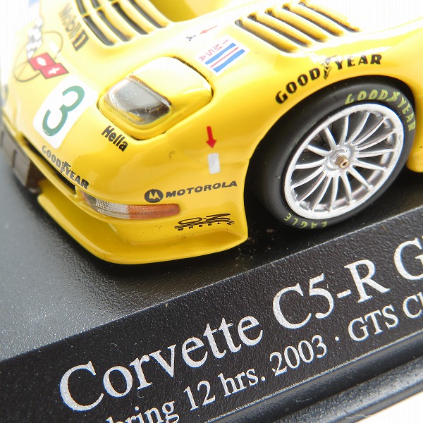 実際に弊社で買取させて頂いたMINICHAMPS/ミニチャンプス 1/43 シボレー コルベット C5-R 2003年 セブリング12時間 GTSクラス 優勝車仕様 ミニカーの画像 6枚目