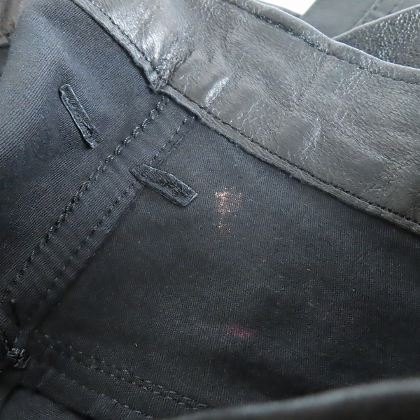 実際に弊社で買取させて頂いたISAMU KATAYAMA BACKLASH/イサムカタヤマバックラッシュ ストレッチディアスキン レザーパンツ 1810-06/XSの画像 5枚目