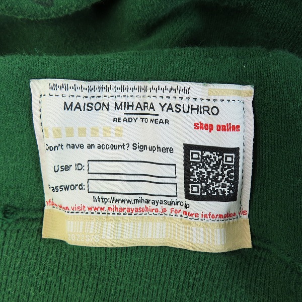 実際に弊社で買取させて頂いたMAISON MIHARA YASUHIRO/ミハラヤスヒロ 22SS SIFTSIDE COMBINED HD ダメージ加工レイヤードパーカー A08HD541/46の画像 5枚目