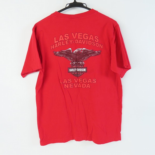 実際に弊社で買取させて頂いたHARLEY DAVIDSON/ハーレーダビッドソン プリント Tシャツ レッド/Mの画像 1枚目