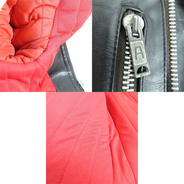 実際に弊社で買取させて頂いたLEWIS LEATHERS/ルイスレザー 80s ヴィンテージ NEVADA/ネバダ レザー ライダースジャケット/38の画像 9枚目