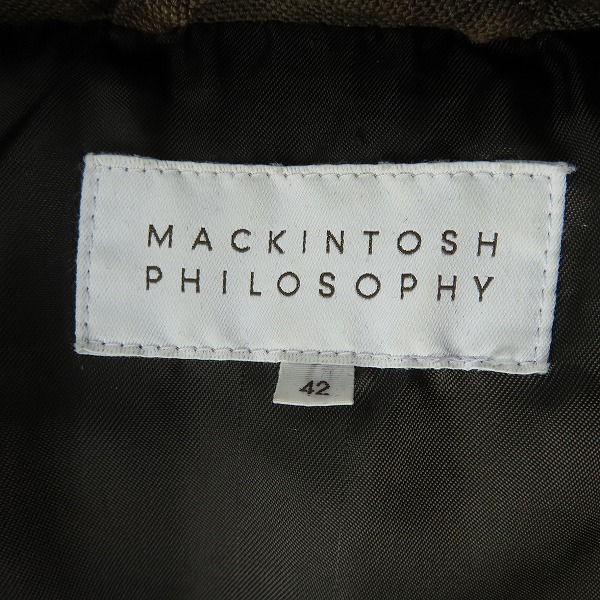実際に弊社で買取させて頂いたMACKINTOSH PHILOSOPHY/マッキントッシュ フィロソフィー ダウンジャケット H1F39-225-57/42の画像 4枚目