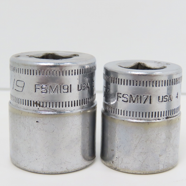 実際に弊社で買取させて頂いたSNAP-ON/スナップオン 3/8 シャローソケット FSM191/171/151/141/131/121  6点セットの画像 2枚目