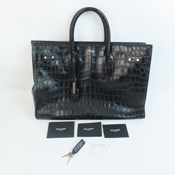 実際に弊社で買取させて頂いたSAINT LAURENT PARIS/サンローランパリ サックドジュール スープルトートバッグの画像 9枚目