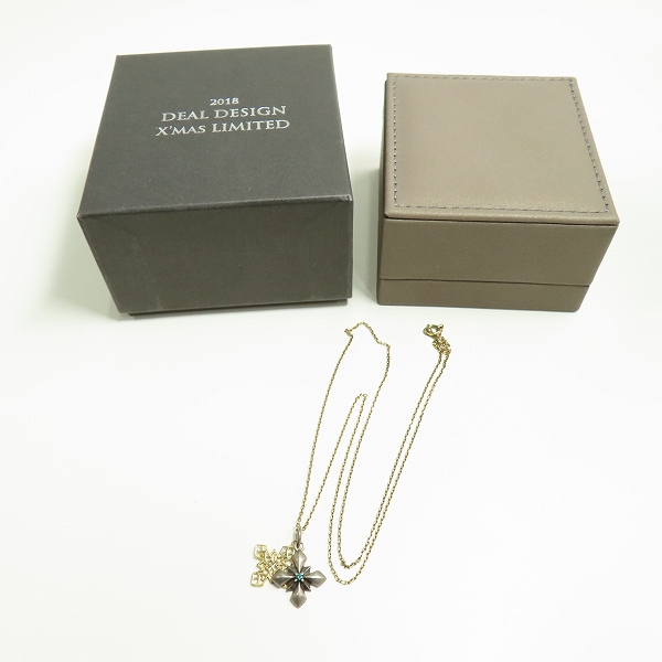 実際に弊社で買取させて頂いたDEAL DESIGN/ディールデザイン 2018 X'MAS LIMITED/2018年クリスマス限定 クロス ネックレス w/ブルーダイヤの画像 8枚目