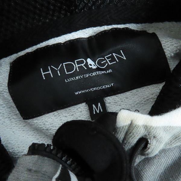 実際に弊社で買取させて頂いたHYDROGEN/ハイドロゲン 袖切替 幾何学模様 ジップアップパーカー M の画像 2枚目