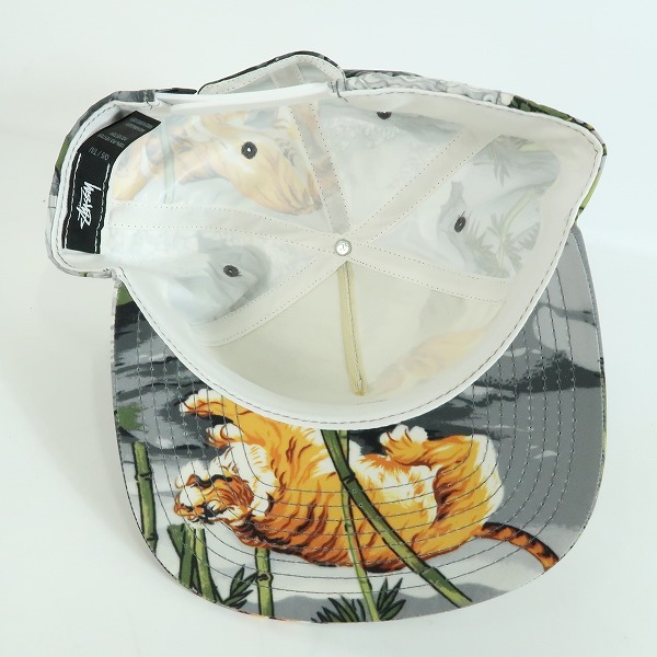 実際に弊社で買取させて頂いたstussy/ステューシー 総柄トラ/虎デザイン キャップ/帽子 O/Sの画像 5枚目