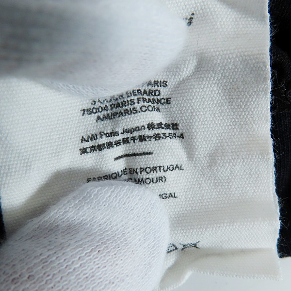 実際に弊社で買取させて頂いたami alexandre mattiussi/アミ アレクサンドルマテュッシ ハート刺繍 半袖Tシャツ ブラック/Sの画像 5枚目