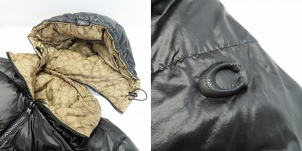 実際に弊社で買取させて頂いたCOACH/コーチ シグネチャー リバーシブル ダウンジャケット C0627/Lの画像 8枚目