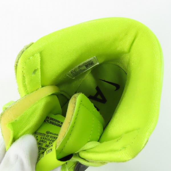 実際に弊社で買取させて頂いたNIKE×AMBUSH/ナイキ×アンブッシュ DUNK HIGH "FLASH LIME" ダンクハイ フラッシュライム CU7544-300 26.5の画像 4枚目