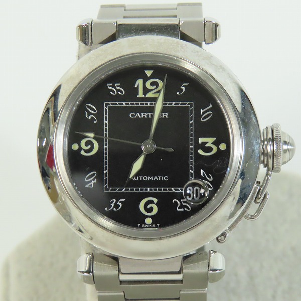 実際に弊社で買取させて頂いたCartier/カルティエ automatic  ブラック文字盤 腕時計 W31043M7 