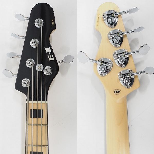 実際に弊社で買取させて頂いた★ESP/イーエスピー E-Ⅱ BG-5 Black アクティブ 5弦エレキベース Seymour Duncanピックアップ搭載 ギグケース付の画像 3枚目
