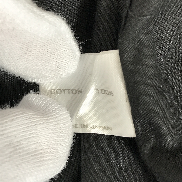 実際に弊社で買取させて頂いたNUMBER (N)INE/ナンバーナイン 黒タグ ハート涙 ベロアテープ シャツ/3の画像 4枚目