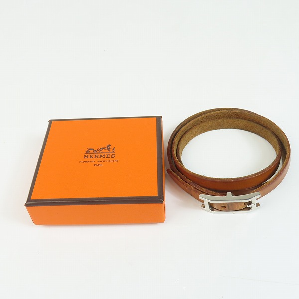 実際に弊社で買取させて頂いたHERMES/エルメス アピ レザー ロングブレスレット/チョーカーの画像 9枚目