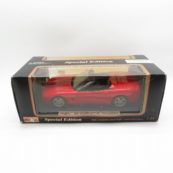 実際に弊社で買取させて頂いたMaisto/マイスト Special Edition 1/18 '98 シボレー コルベット コンバーチブル レッド ミニカー