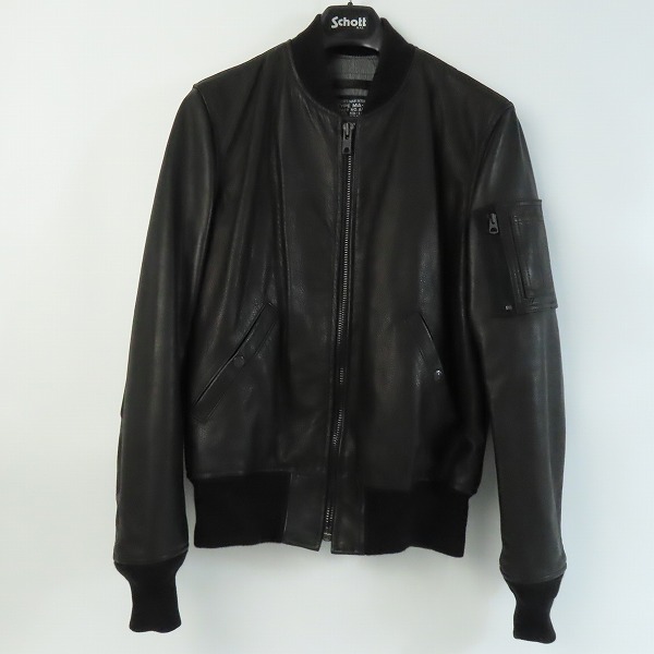 実際に弊社で買取させて頂いたSchott/ショット COWHIDE/カウハイドレザー MA-1レザージャケット/ブルゾン 7461/M