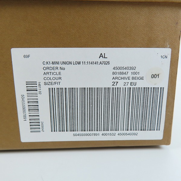 実際に弊社で買取させて頂いたBURBERRY LONDON ENGLAND/バーバリー ロンドン イングランド スニーカー/EU27の画像 9枚目