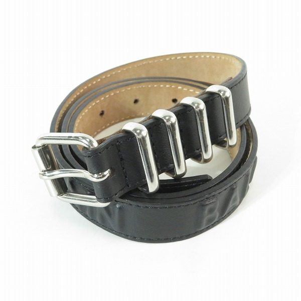 実際に弊社で買取させて頂いたBALMAIN/バルマン エンボス加工ロゴ レザーベルト/16