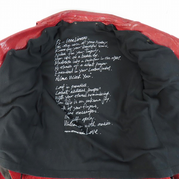 実際に弊社で買取させて頂いたBACKLASH/バックラッシュ イタリアンダブルショルダー 製品染め ダブルライダース 1254-02/Ｍの画像 2枚目