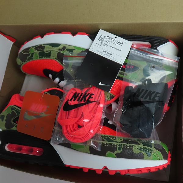 実際に弊社で買取させて頂いたNIKE×atmos/ナイキ×アトモス AIR MAX 90 DUCK CAMO エアマックス90 ダックカモ CW6024-600 28.5の画像 7枚目