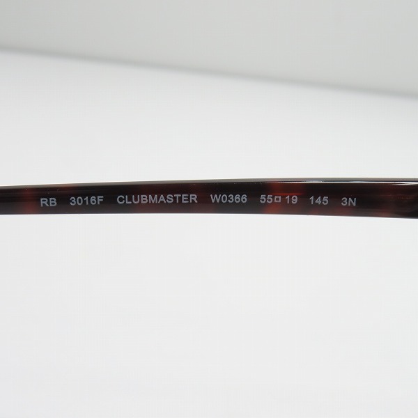 実際に弊社で買取させて頂いたRay-Ban/レイバン CLUB MASTER/クラブマスター サングラス/アイウェア RB3016F W0366の画像 5枚目