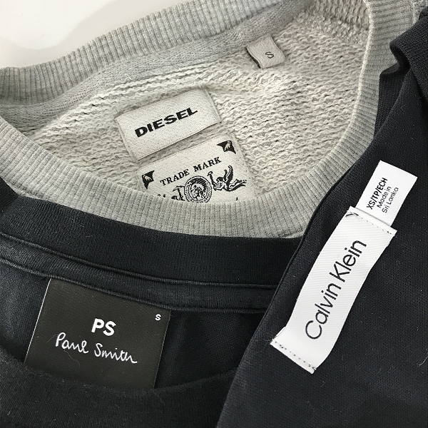 実際に弊社で買取させて頂いた【おまとめ】ポールスミス/ディーゼル/カルバンクライン 他 ニットセーター/Tシャツ/スウェット 等