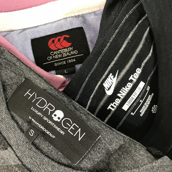 実際に弊社で買取させて頂いた【おまとめ】NIKE/ナイキ Hydrogen/ハイドロゲン canterbury/カンタベリー 他 Tシャツ/ポロシャツ/スラックス 等の画像 1枚目