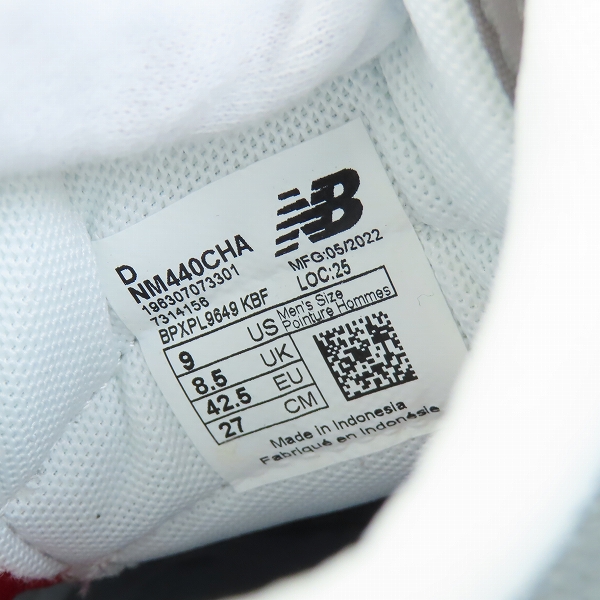 実際に弊社で買取させて頂いたNew Balance×CHALLENGER/ニューバランス×チャレンジャー ローカットスニーカー NM440CHA/27の画像 5枚目