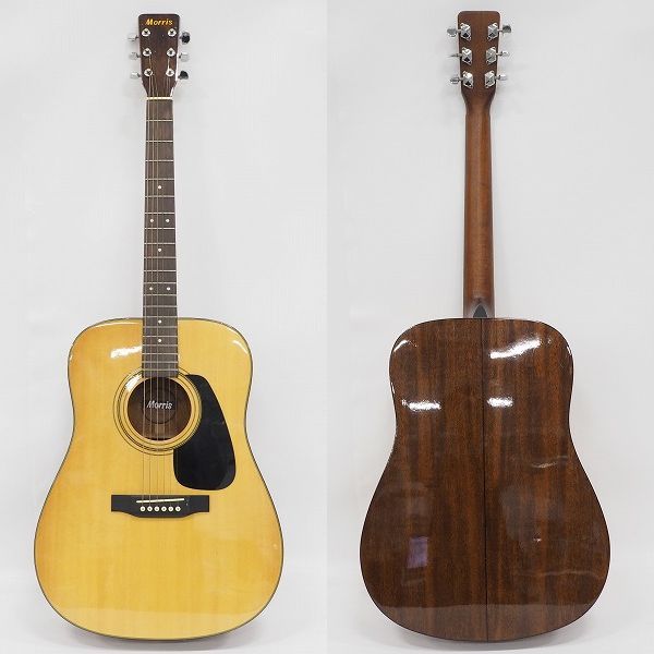 実際に弊社で買取させて頂いた★Morris/モーリス MD-502/MD502 幌馬車ラベル アコースティックギター/アコギ の画像 1枚目