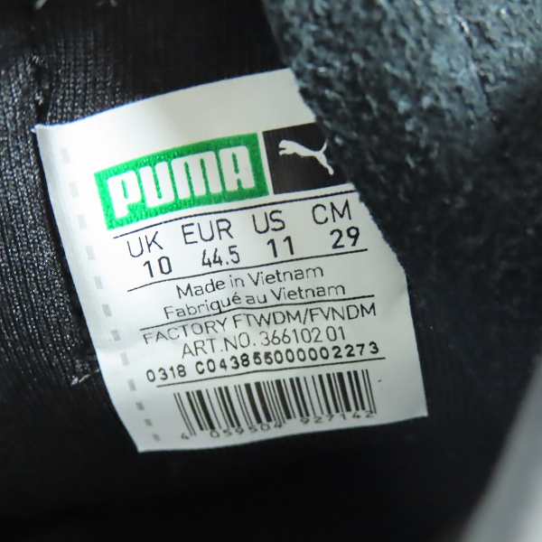 実際に弊社で買取させて頂いたPUMA/プーマ SUEDE/スウェード クラシック アーカイブ スニーカー ブラック 366102-01 /29の画像 5枚目