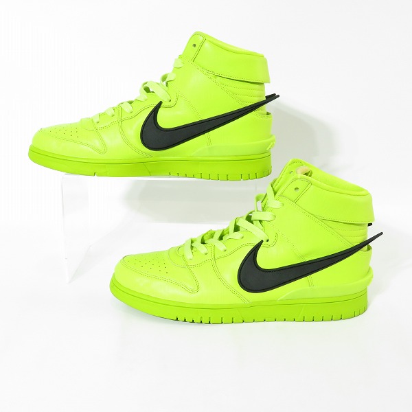 実際に弊社で買取させて頂いたNIKE×AMBUSH/ナイキ×アンブッシュ DUNK HIGH "FLASH LIME" ダンクハイ フラッシュライム CU7544-300/30の画像 3枚目