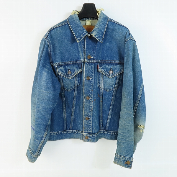 実際に弊社で買取させて頂いたLevis/リーバイス ヴィンテージ 3rd TYPE 刻印350 ビッグE 不均等V デニムジャケット