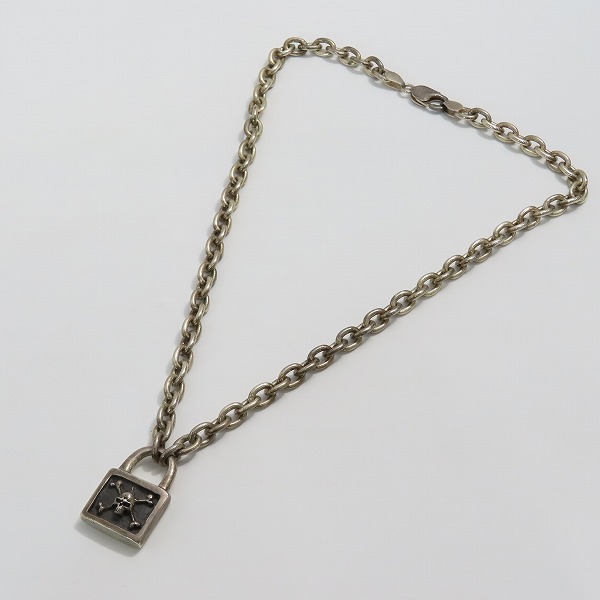 実際に弊社で買取させて頂いたTHIRTEEN DESIGNS/サーティーンデザインズ SMALL X BONE SKULL LOCK/クロスボーン スカル ロック ネックレスの画像 7枚目