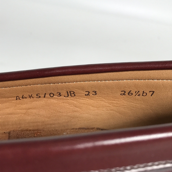 実際に弊社で買取させて頂いたREGAL/リーガル レザー コインローファー A6K5103JB 23/26.5の画像 5枚目