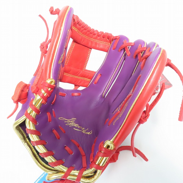 実際に弊社で買取させて頂いた【未使用】RAWLINGS/ローリングス ハイパーテックカラーシンク 軟式 内野手用 グローブ GR3HTCN62の画像 2枚目